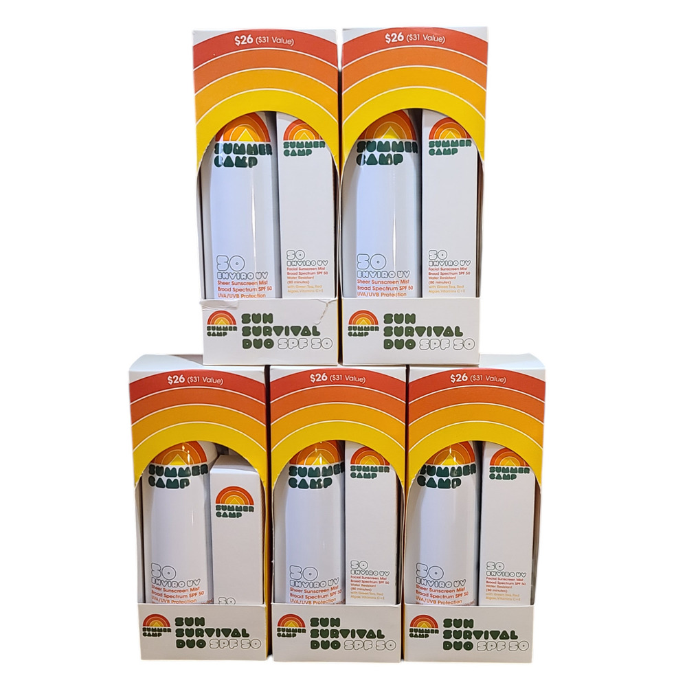 5 Pack Summer Camp Sun Survival Duo SPF 50 Body 6.0oz & Face 1.7oz